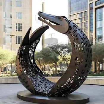 溫州定做鏡面不銹鋼動物雕塑,園林景觀動物雕塑來圖定制定施工