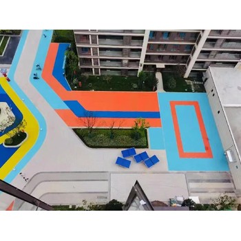 山海關(guān)水性聚合物彩色防滑路面多少錢一平,瀝青改色施工材料