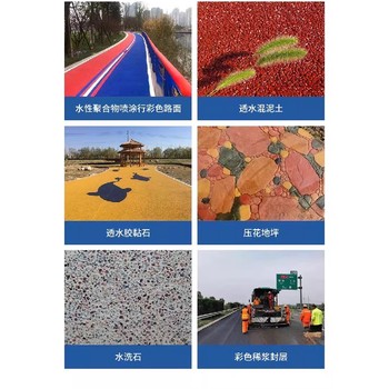平谷水性聚合物彩色防滑路面,無機砂漿路面