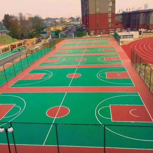 平泉縣供應室內外硅PU球場,生產室內外硅PU籃球場