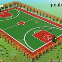 平泉縣室內(nèi)外硅PU球場(chǎng),羽毛球場(chǎng)-水性地面材料