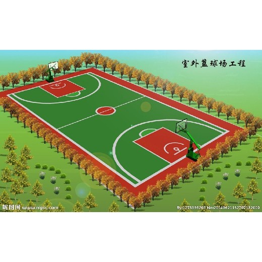 張家口室內外硅PU球場多少錢一平,硅PU籃球場