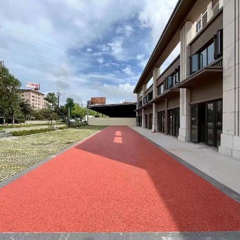 雙橋區水性聚合物彩色防滑路面,陶瓷顆粒地面