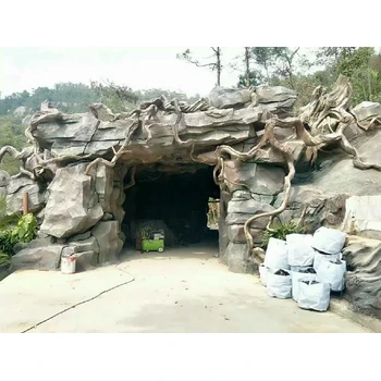 喀什塑石門口造景設計施工店門口雕塑假山門口