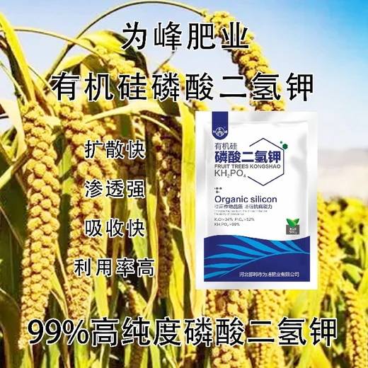 高磷高鉀速溶有機硅磷酸二氫鉀什么牌子好,為峰肥業(yè)公司招商