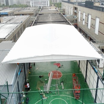 遮陽棚伸縮電動雨棚-落地式擋雨棚