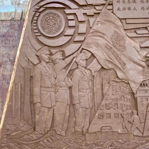 玻璃鋼消防人物浮雕消防員浮雕文化墻加工制作