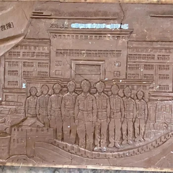 公園消防文化墻玻璃鋼消防人物浮雕景觀擺件