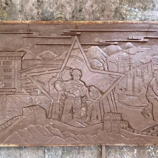 消防員滅火場景主題浮雕壁畫玻璃鋼仿銅消防浮雕