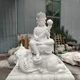 湘西寺廟佛像漢白玉滴水觀音石雕像報價圖
