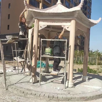 新疆寺廟石涼亭安裝涼亭