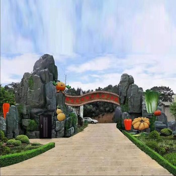 朝陽公園塑石假山人造塑山施工上門安裝-人造假山施工隊