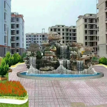 白銀人造大型小區(qū)假山制作廠家-假山施工隊(duì)