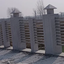 貴州組裝漢白玉石欄桿安裝防護(hù)欄圖片