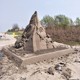 孩子沙子雕塑圖