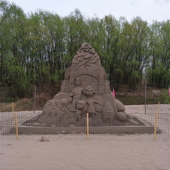 海灘沙子雕塑