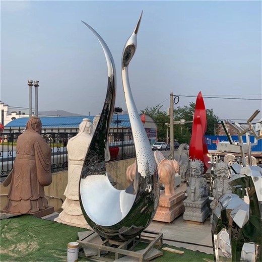 曲陽縣不銹鋼鏤空天鵝雕塑廠家電話