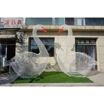曲陽縣發(fā)光不銹鋼天鵝雕塑,不銹鋼動物雕塑大全