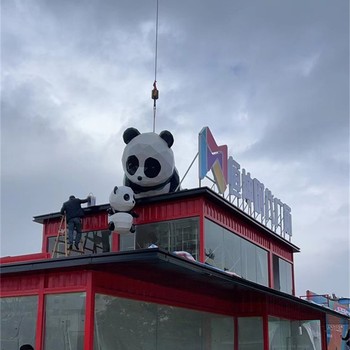 熊貓雕塑廠家,幾何動(dòng)物雕塑大全