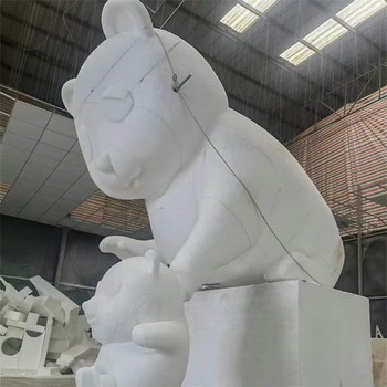 發(fā)光抽象熊貓雕塑款式