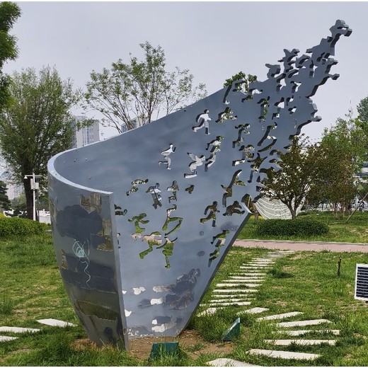 湖北精神堡壘公園不銹鋼雕塑價格園林景觀