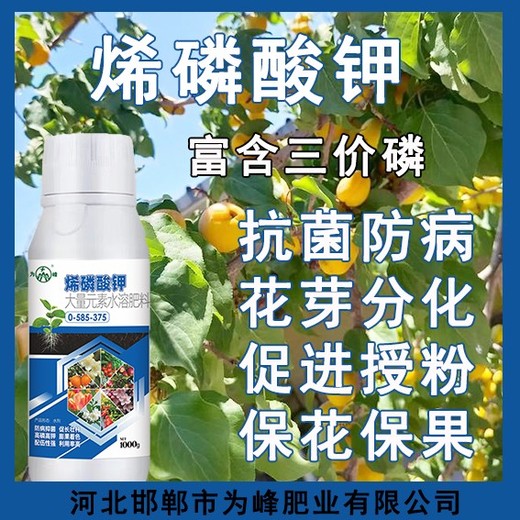 殺菌抗病烯磷酸鉀定做,為峰肥業(yè)廠(chǎng)家電話(huà)