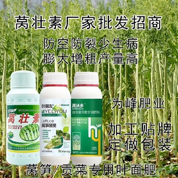 萵筍防抽苔萵沃多葉面肥貼牌,萵筍葉面肥廠家