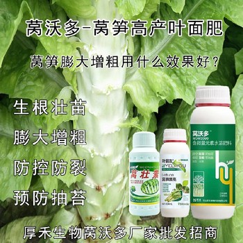 貢菜萵筍黑亮葉面肥用法用量,萵筍葉面肥廠家