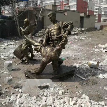 公園打太極人物雕塑廠家武術(shù)情景雕塑
