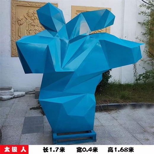 玻璃鋼仿銅打太極人物雕塑定制中國武術(shù)雕塑