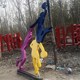 縣廣場(chǎng)踢足球雕塑圖