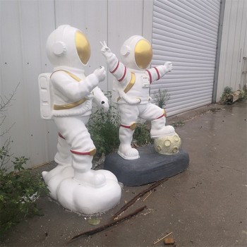 曲陽縣宇航員雕像加工廠,玻璃鋼太空宇航員雕塑