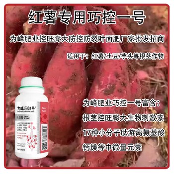 膨大增產紅薯葉面肥巧控一號招商,為峰肥業廠家批發