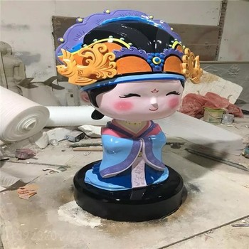 創(chuàng)意戲曲人物雕塑加工廠,唱戲花旦雕塑
