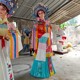 縣彩繪戲曲人物雕塑圖