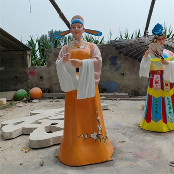 戲曲人物雕塑現(xiàn)貨,唱戲花旦雕塑