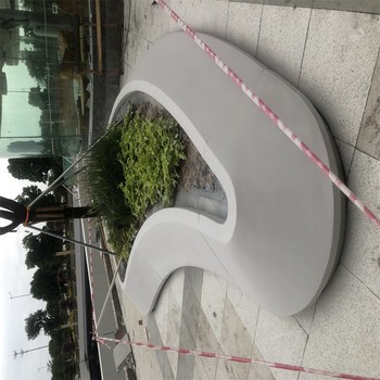 河北白色GRC水磨石坐凳GRC樹池坐凳