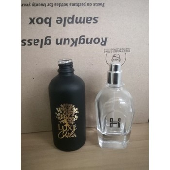 磨砂玻璃香水瓶磨砂絲印玻璃香水瓶精白料玻璃香水瓶