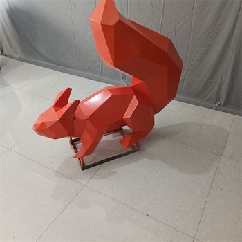 發(fā)光不銹鋼松鼠雕塑制作