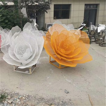 鏤空花雕塑不銹鋼雕塑加工制作廠家