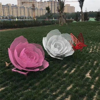 戶外園林花朵雕塑欣賞