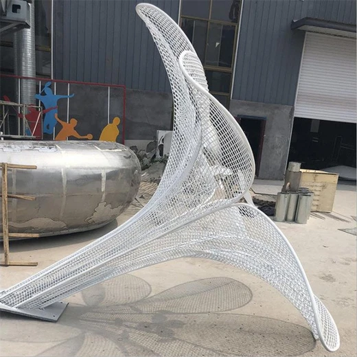 不銹鋼花朵雕塑花瓣雕塑圖片