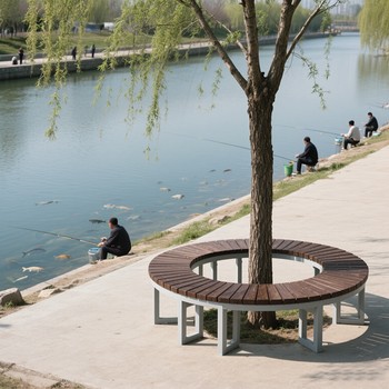 公園圍樹座椅圍樹椅/樹圍椅可移動(dòng)拆卸更靈活?