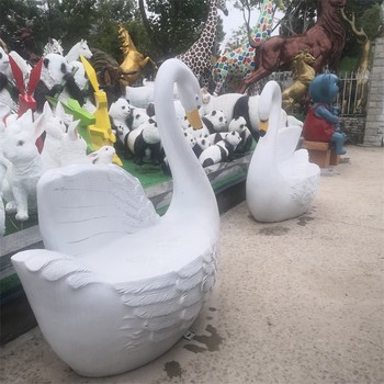 玻璃鋼動(dòng)物座椅雕塑奶牛座椅雕塑定制