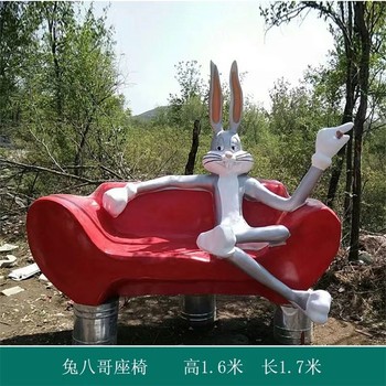 卡通長(zhǎng)頸鹿座凳雕塑仿真動(dòng)物座椅雕塑加工制作