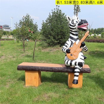 玻璃鋼動(dòng)物休閑椅雕塑公園休閑椅雕塑加工