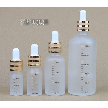 徐州玻璃瓶廠家加工定制玻璃精油瓶磨砂絲印玻璃酒油瓶