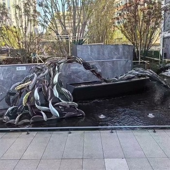 廣場魚群雕塑制作