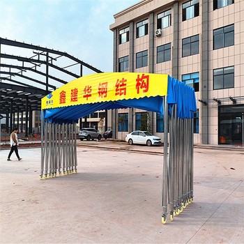鋼立柱電動(dòng)雨棚-大型倉(cāng)庫(kù)棚子-免費(fèi)上門測(cè)量尺寸