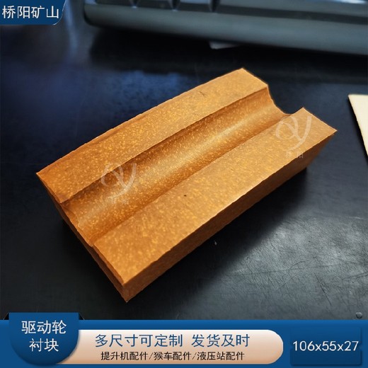長沙猴車用襯塊98X77X28斜井主導(dǎo)膠塊